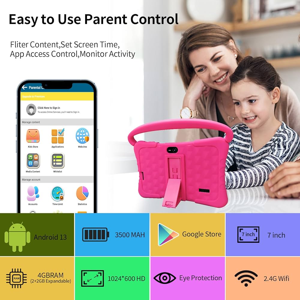 Amazon.co.jp: NEWISION 7インチ キッズ用タブレット ケース付 32GB