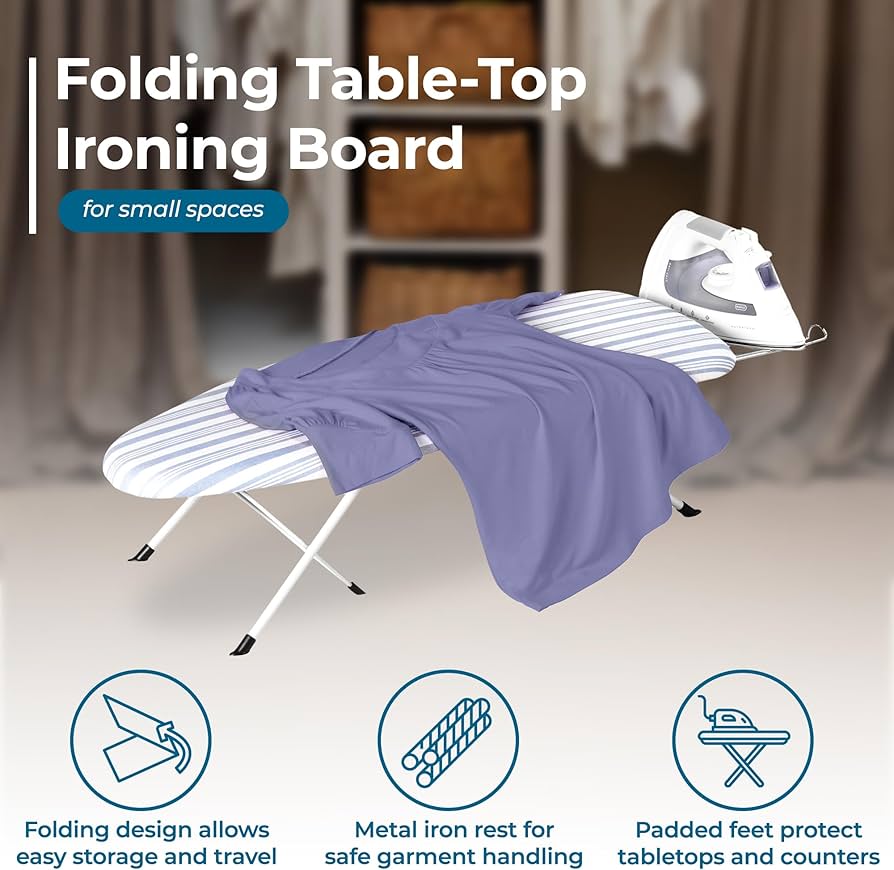 Amazon.com: Honey-Can-Do Folding Tabletop Ironing Board with Iron