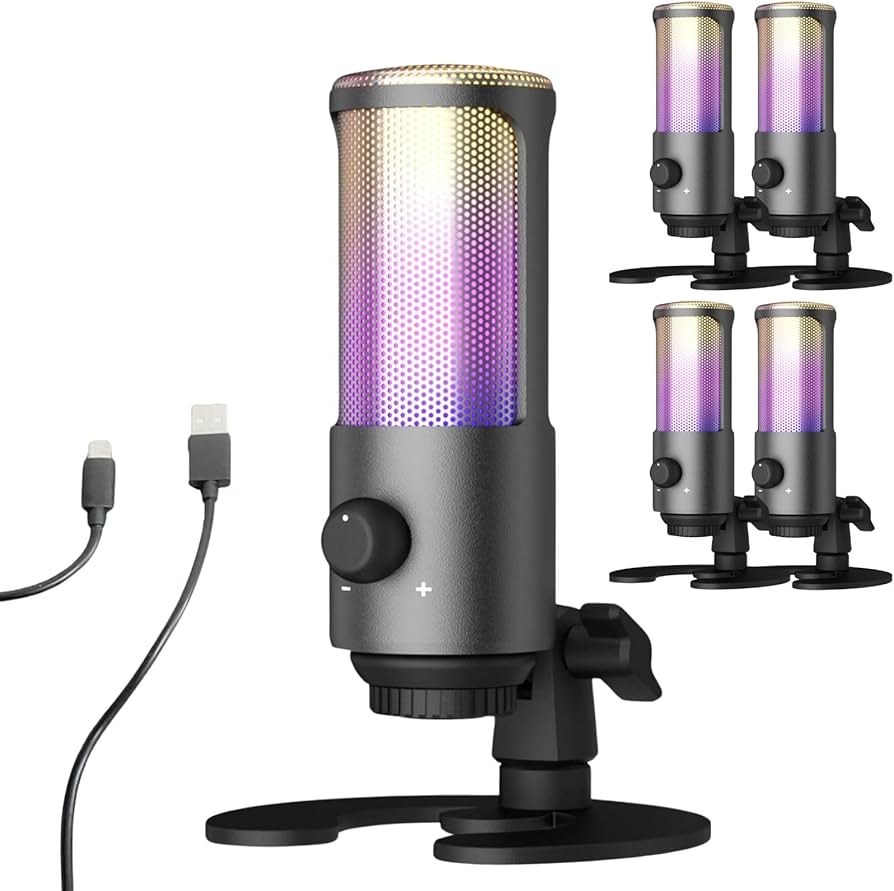 Amazon.co.jp: Fujirec フジレック USB コンデンサーマイク ゲーミング