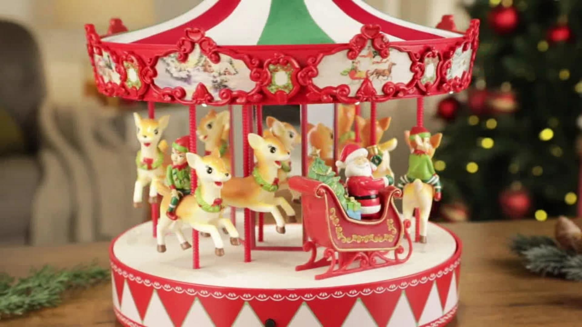 Amazon.com: Mr. Christmas Vintage Carousel Christmas Decoration