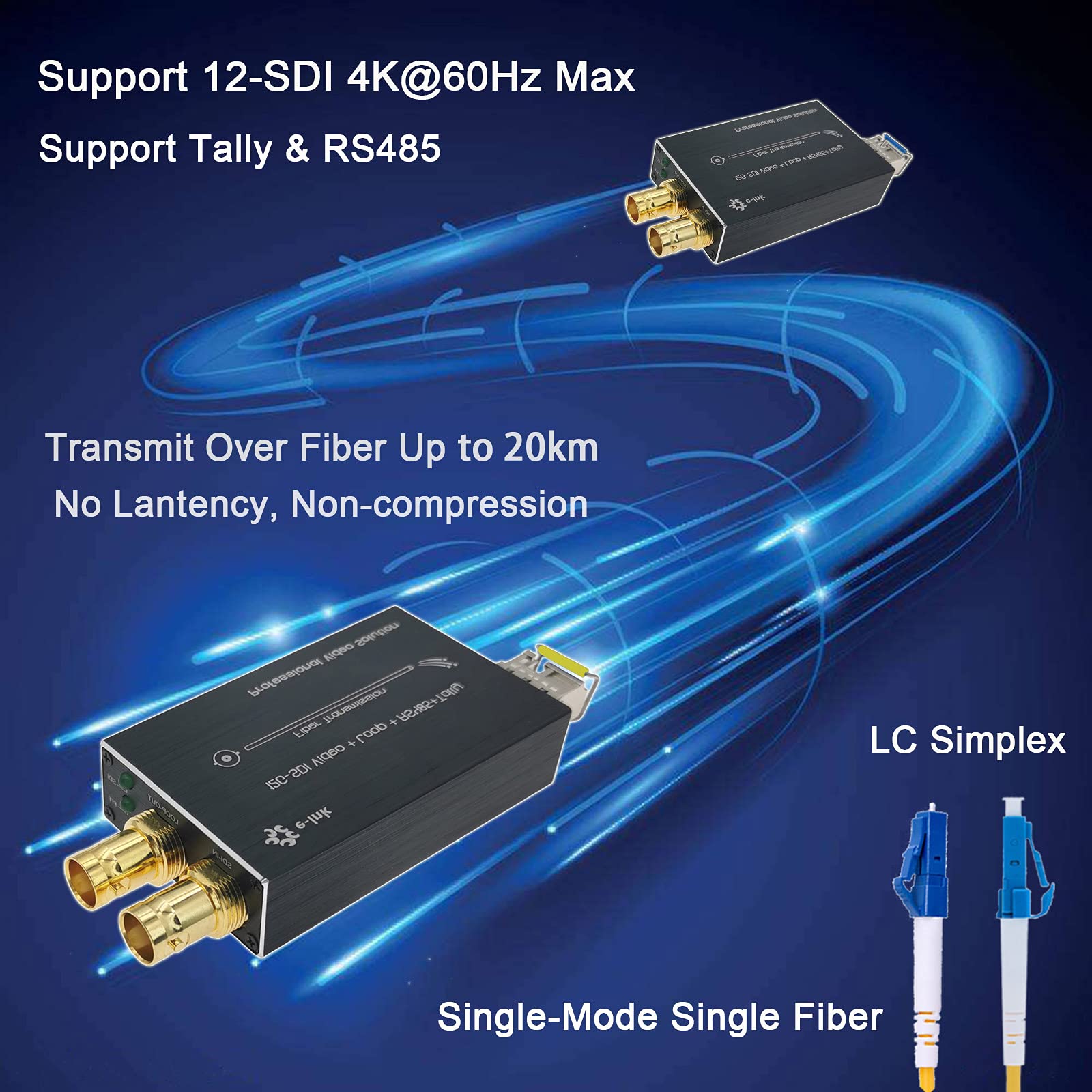 Amazon.com: 12G SDI Fiber Extender Mini Converter Optical Fiber