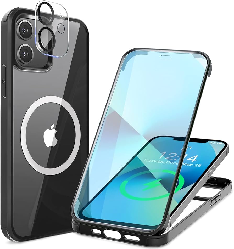 Amazon | HAUTRKBG iPhone 12 Mini 用 ケース クリア 両面強化ガラス