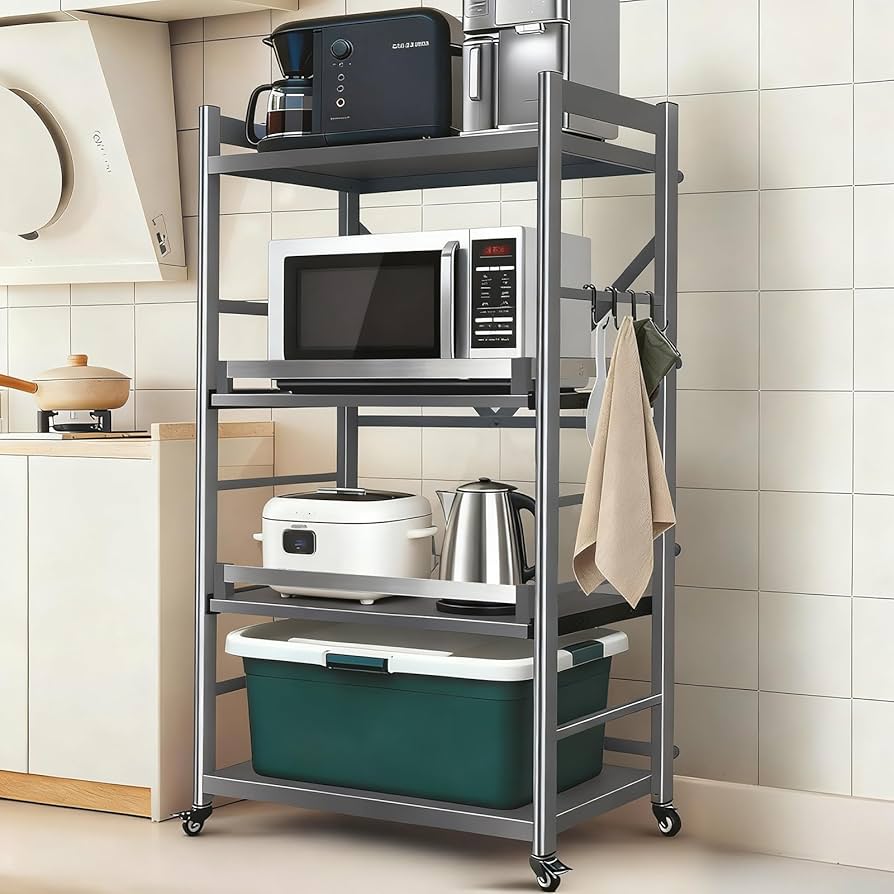 Amazon.co.jp: 【全開スライド棚板・15分簡単組立】FaitLux キッチン