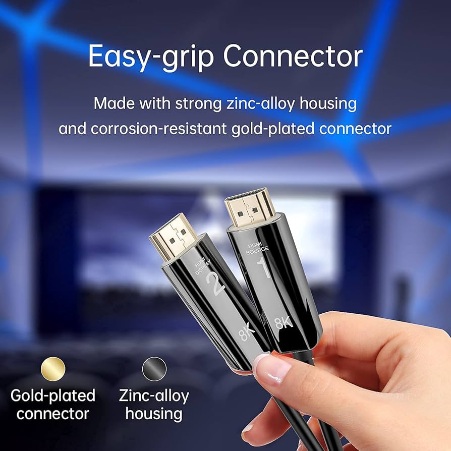 Amazon | FIBBR認定HDMI 7ケーブル 50フィート/15M、48Gbps 8K