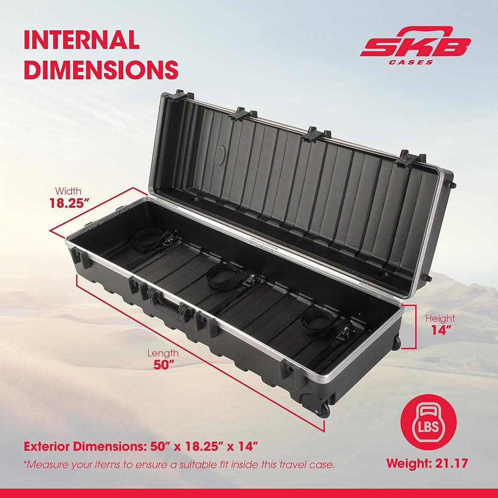 Amazon.com: SKB ATA Large Stand Case with Wheels & TSA Latches