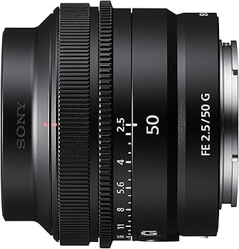 Amazon.com : Sony FE 50mm F2.5 G Full-Frame Ultra-Compact G Lens