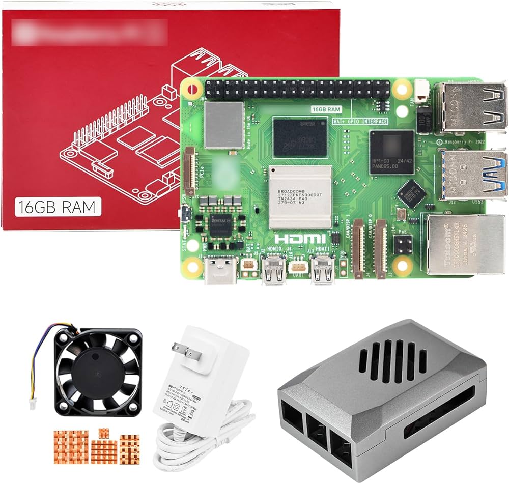 Amazon.co.jp: ラズベリーパイ5 16GB RAM開発キット日本技適取得済