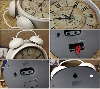 Amazon.co.jp: クロック 置き時計 ローマ数字の大きい目覚まし時計8