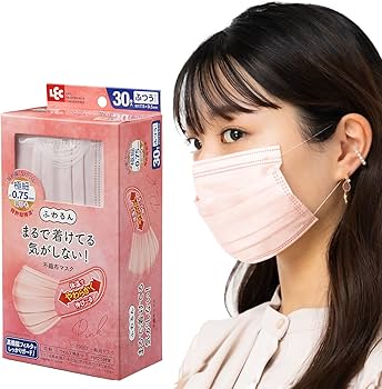 Amazon.co.jp: レック 極細耳ひも マスク ふわるん (ふつうサイズ 30枚