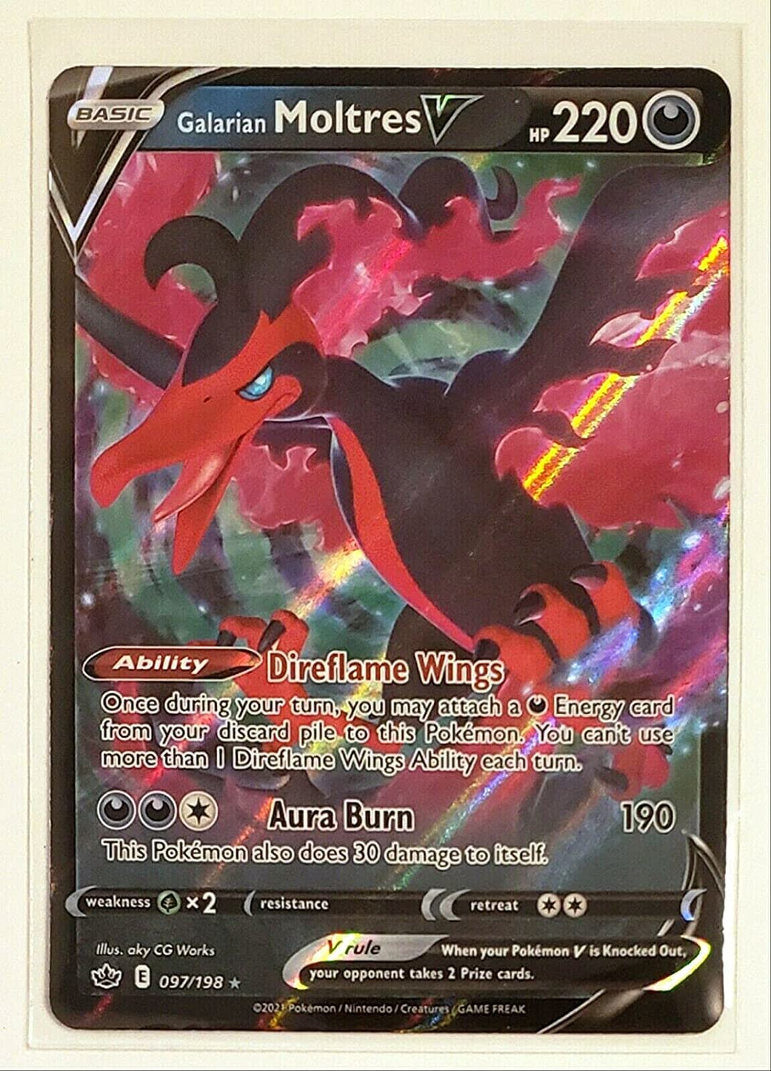 Galarian Moltres V 097/198 - Ultra Rare - Chilling Reign - NM/M