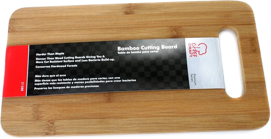 Amazon.com: Chef Craft Classic Bamboo Cutting Board, 7.5 x 14 inch
