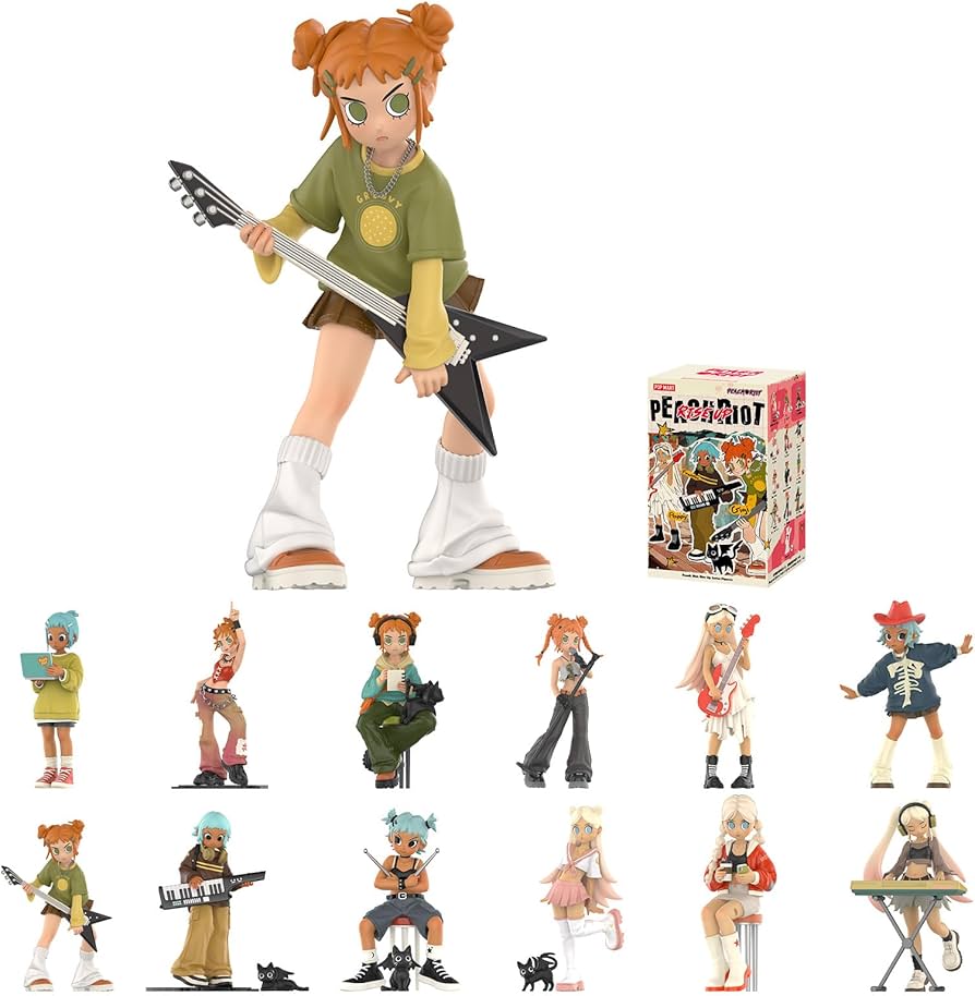 Amazon.com: POP MART Peach Riot Rise Up Series Figures, Peach Riot