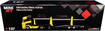 Amazon | MINI GT 1/64 メルセデス ベンツ アクトロス イエロー w/カー