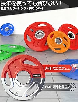 Amazon | NASUTO バーベルプレート (2.5KGx2 セット（マルチカラー