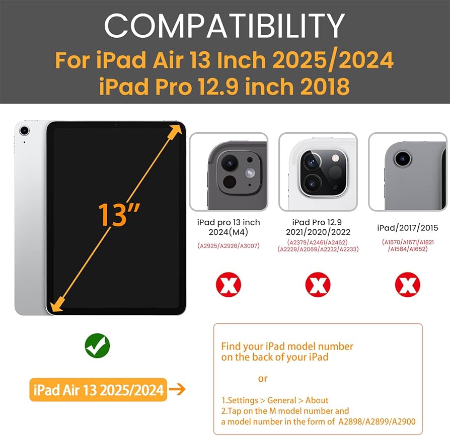 Amazon.com: ZtotopCases for New iPad Air 13 Inch M3 2025 & M2 2024