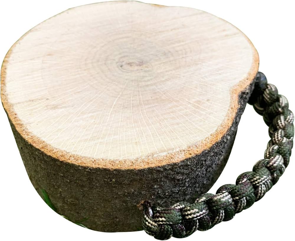 Amazon.co.jp: [メロウストア] 薪割り台 ミニ 樫の木 ハンドル付き