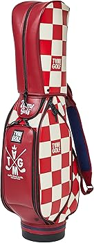 Amazon | TAM!GOLF チェック柄キャディバッグ カートタイプ 9インチ