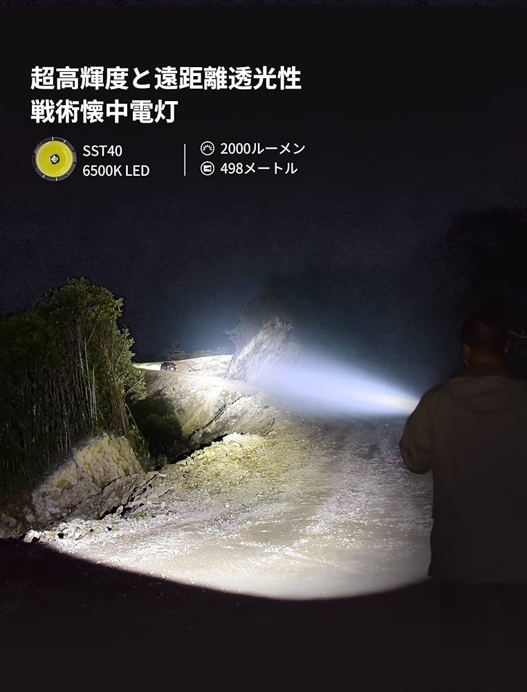 Amazon.co.jp: WUBEN(ウーベン) T1 懐中電灯 2000ルーメン 498メートル