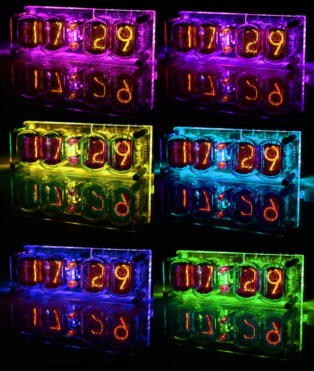 Amazon.co.jp: QuiExact ニキシー管時計 発光管時計 レトロモダン