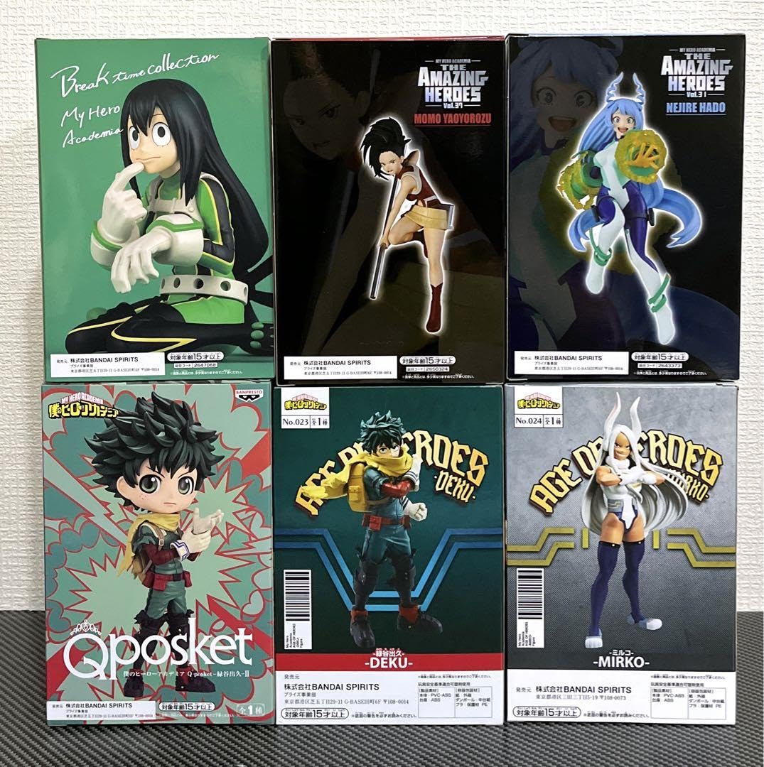 Amazon.co.jp: ヒロ アカ フィギュア 6体セット デク 八百万百 波動