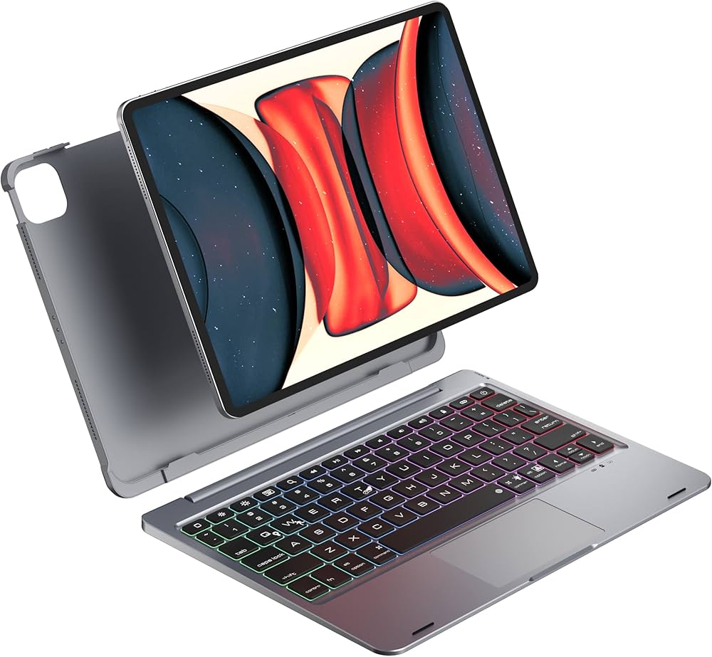 iPad Air 第五世代 純正ipple pencil2とキーボード付 Amazon | 縦置き