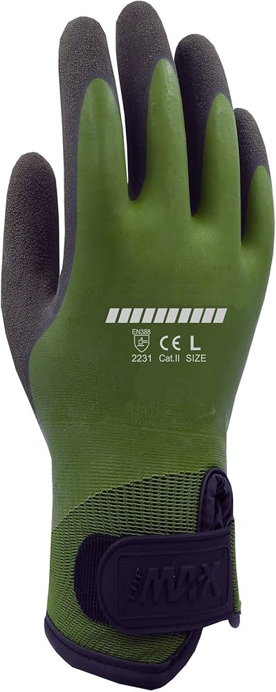 Amazon.co.jp: [ウィード] 防寒・防水 作業用手袋 ベルト付き 反射材