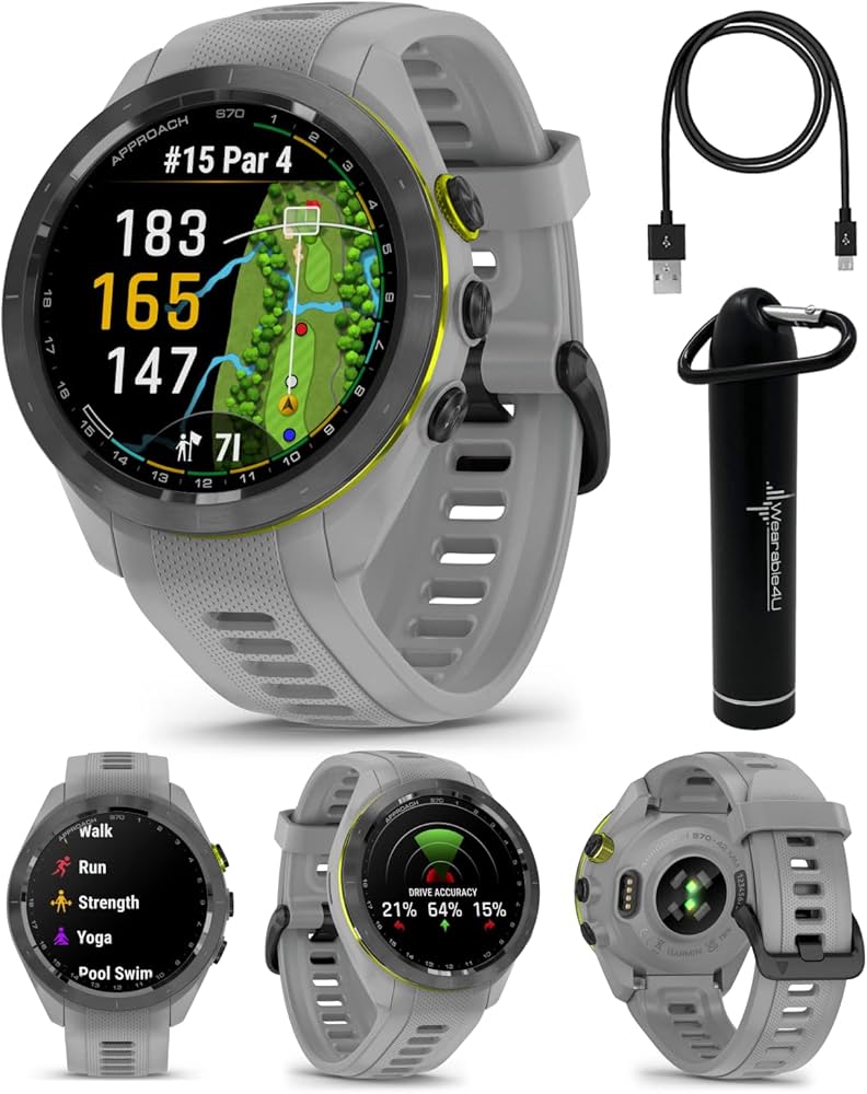 Amazon.com: Wearable4U - Garmin Approach S70: Ceramic 42 mm Golf