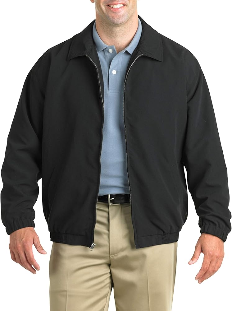 Harbor Bay by DXL Men's Big and Tall Golf Jacket Black 1XLT at