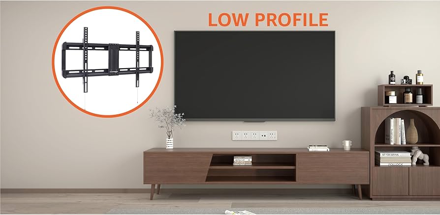 Amazon | Amazonベーシック テレビ壁掛け金具 ロープロファイル 水平