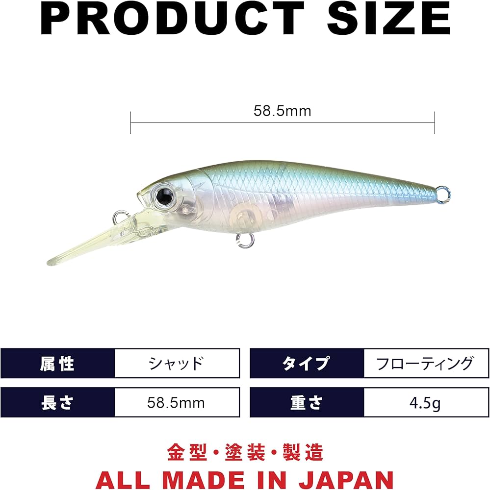 Amazon.co.jp: ラッキークラフト(LUCKY CRAFT)ベビーシャッド60F