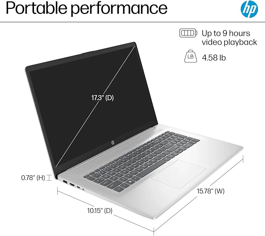 Amazon.com: HP 2025 Business 17 inch FHD Laptop, AMD Ryzen 5 7430U