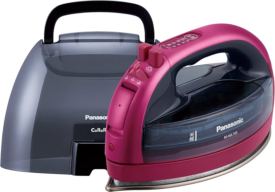 Amazon | パナソニック コードレススチームWヘッドアイロン ピンク NI