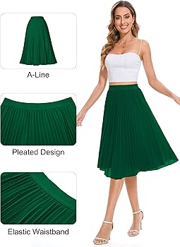 Amazon.com: Tapata Women's Petite Regular Tall Pleated Chiffon