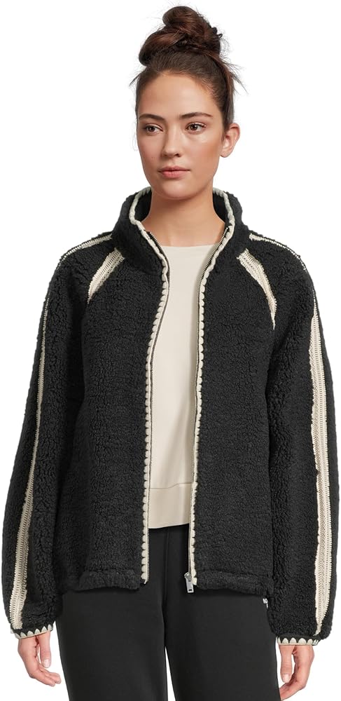 Amazon.com: UGG Women's Nikia Crochet Uggfluff Jacket, Black, XS