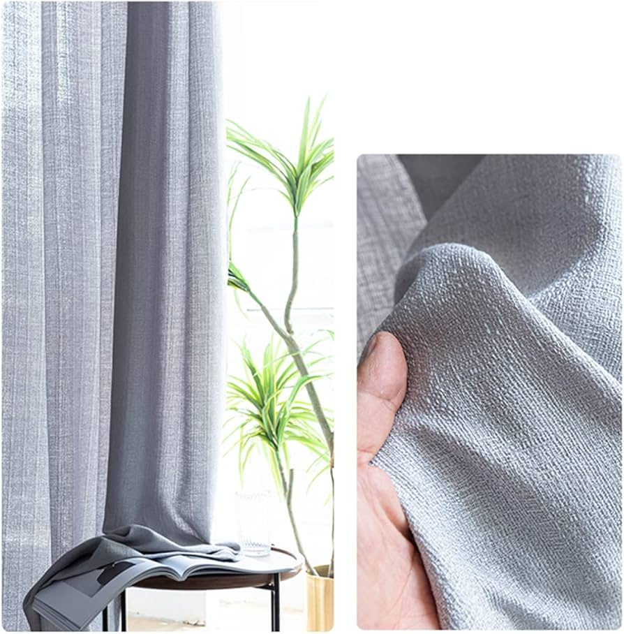 Amazon｜[KMBIGNK] グレーレースカーテン レースカーテン 2枚入り 北欧