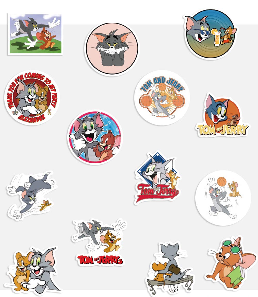 Amazon | トムとジェリー ステッカー 50枚セット PVC 防水 シール TOM