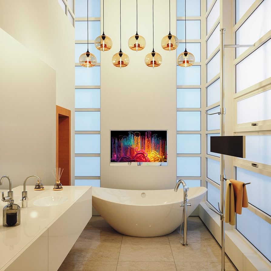 Amazon | elecsung 防水テレビ お風呂 Bcas 27V型 Android TV 浴室用ン