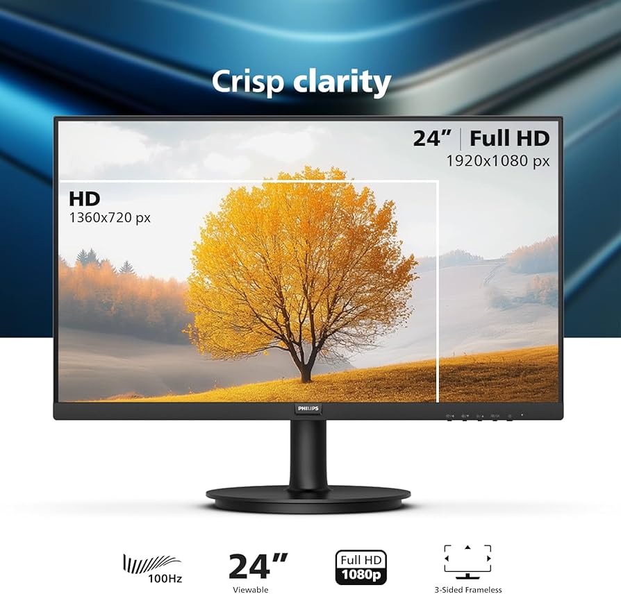 Amazon.com: Philips New 24 inch Frameless Full HD (1920 x 1080