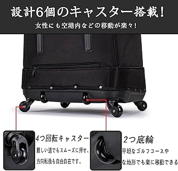 Amazon | PlayEagle ゴルフバックカバー ゴルフ用トラベルカバー 4+2輪