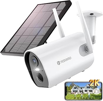 Amazon.co.jp: YESKAMO 防犯カメラ 屋外 ソーラー 2K 300万画素