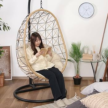 Amazon｜不二貿易 ハンギングチェア ゆりかご椅子 幅105×奥行125×高さ