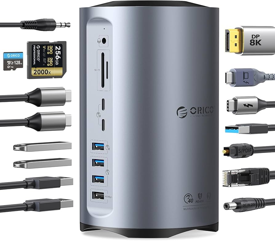 Amazon.co.jp: ORICO 15-in-1 Thunderbolt3 ドッキングステーション