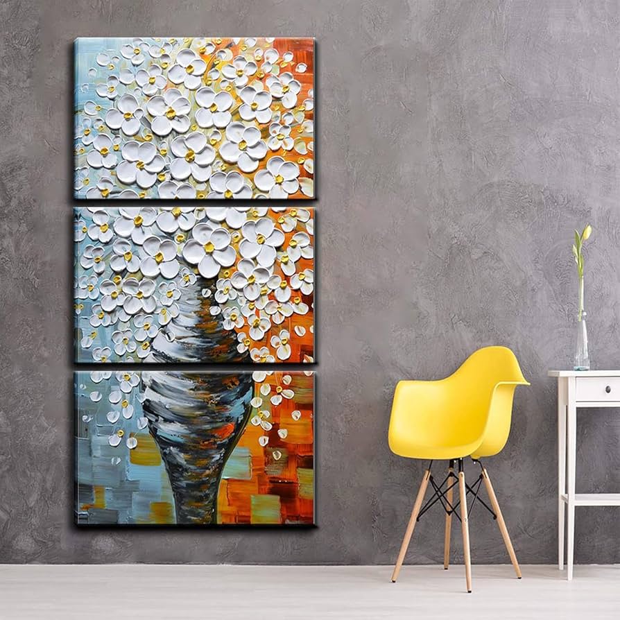 Amazon.co.jp: 【開運絵画】玄関 油絵 壁掛け 手書き 油彩画