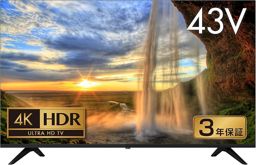 Amazon | グリーンハウス 4K／HDR対応43V型ベゼルレス液晶