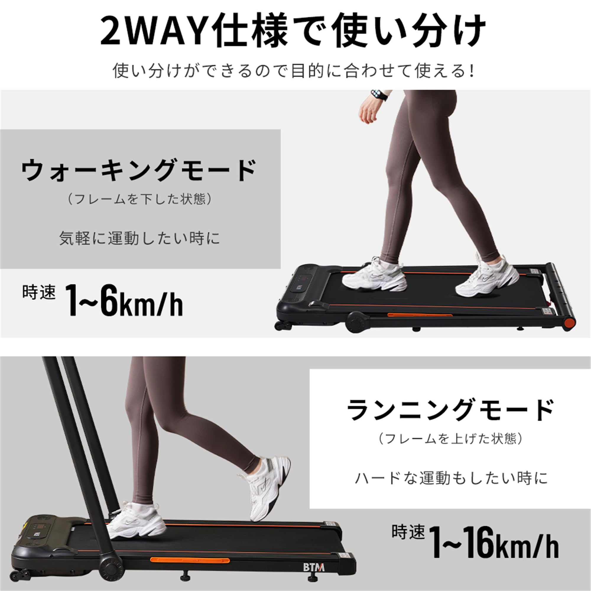 Amazon | 電動トレッドミル ランニングマシン | 最大速度 16km/h