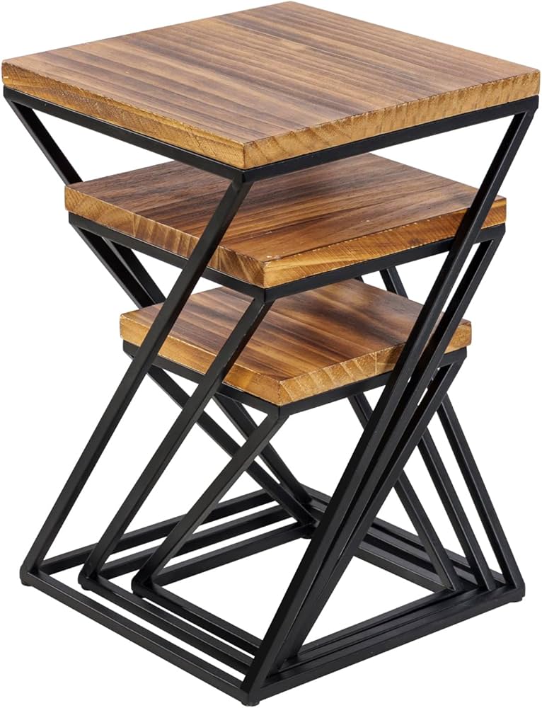 Amazon.com: MyGift Rustic Burnt Solid Wood Square Pizza Riser