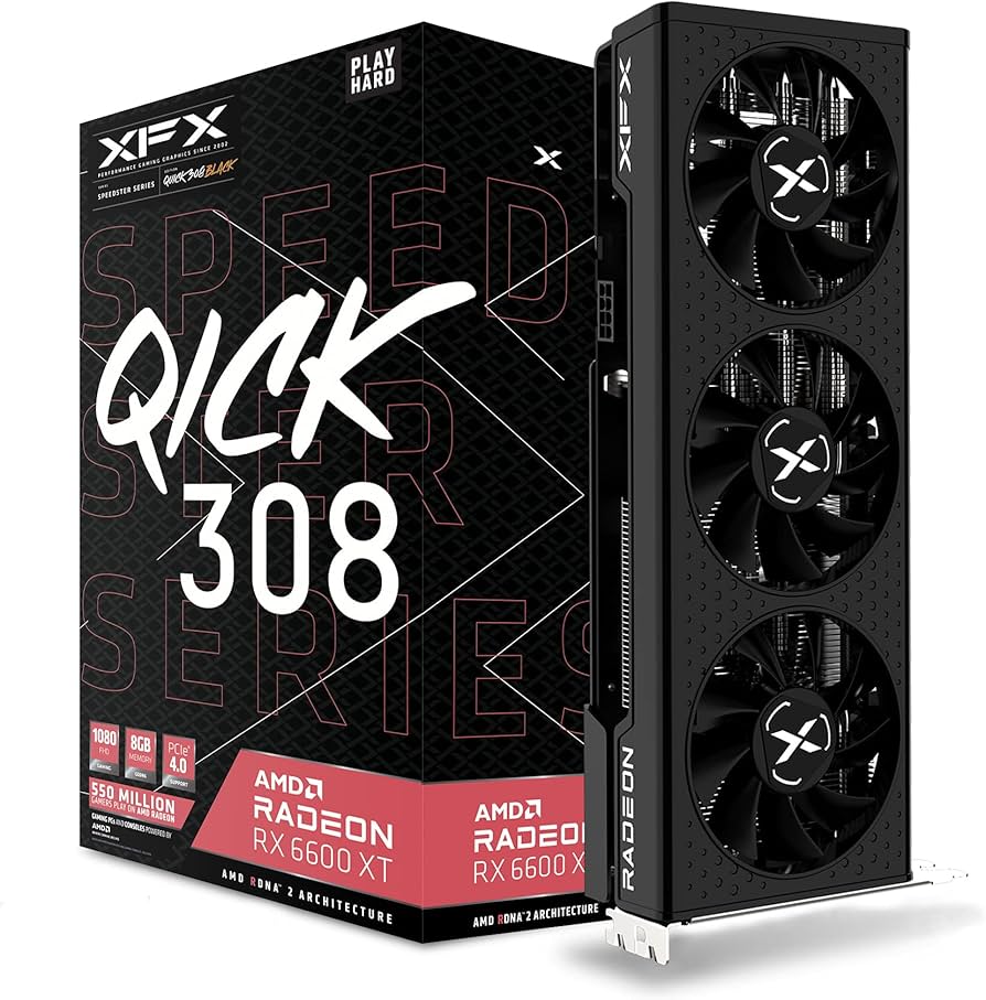 Amazon.com: XFX Speedster QICK308 Radeon RX 6600 XT Black Gaming
