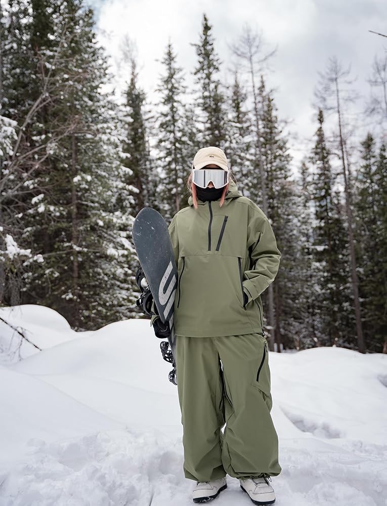 Amazon.com: GSOU SNOW Men Snowboard Pants Baggy Women Snow Ski