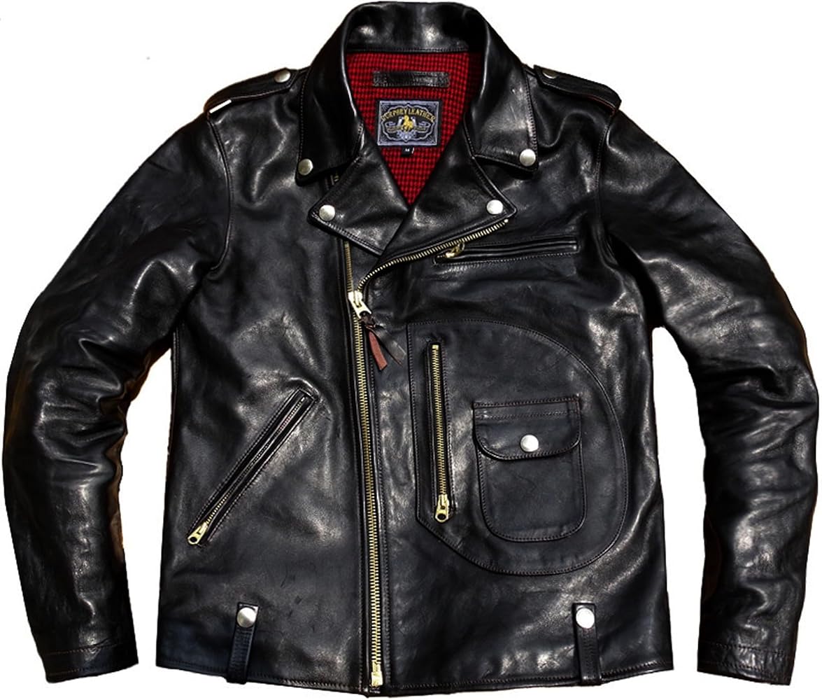 Amazon | ヘヴィ 復刻 ヴィンテージ J24 タイプ 本革 USED加工 レザー