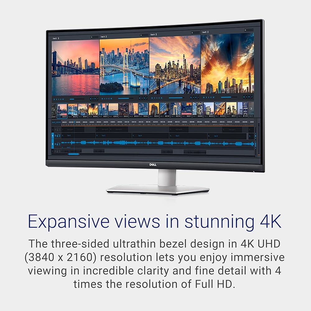 Amazon.co.jp: Dell (デル) S3221QS 32インチ カーブ 4K UHD VA 超薄型